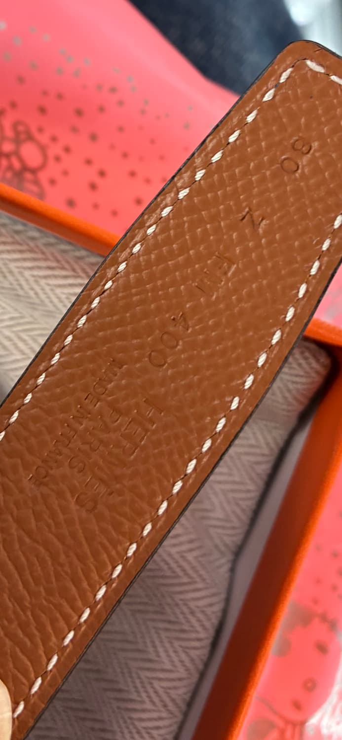 [정품/새상품] 에르메스 빈티지 커시브 H 벨트 (96년산/감정서포함) 상품이미지4