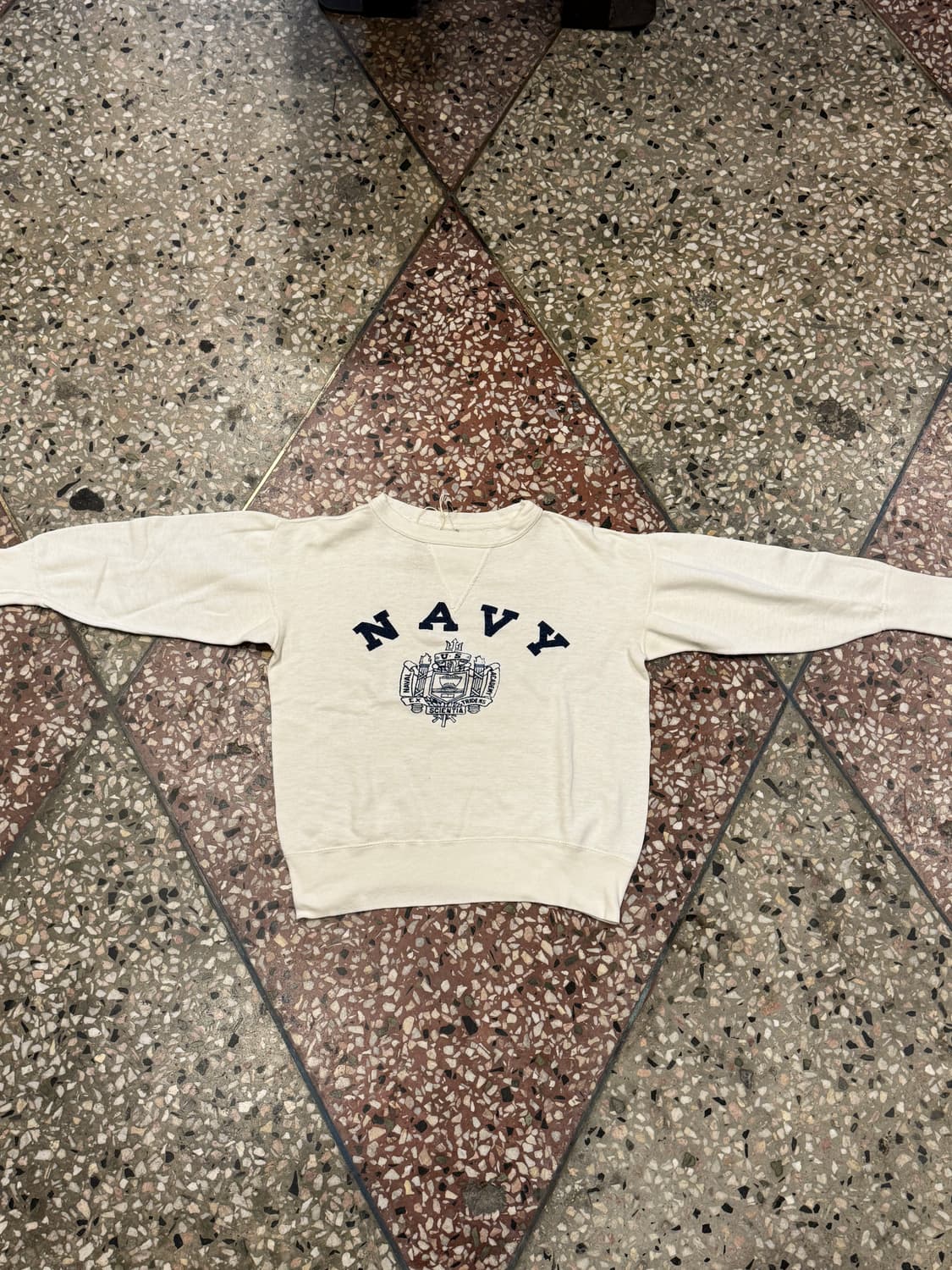 50s NAVY 플록 스웻 (36-38) 상품이미지5