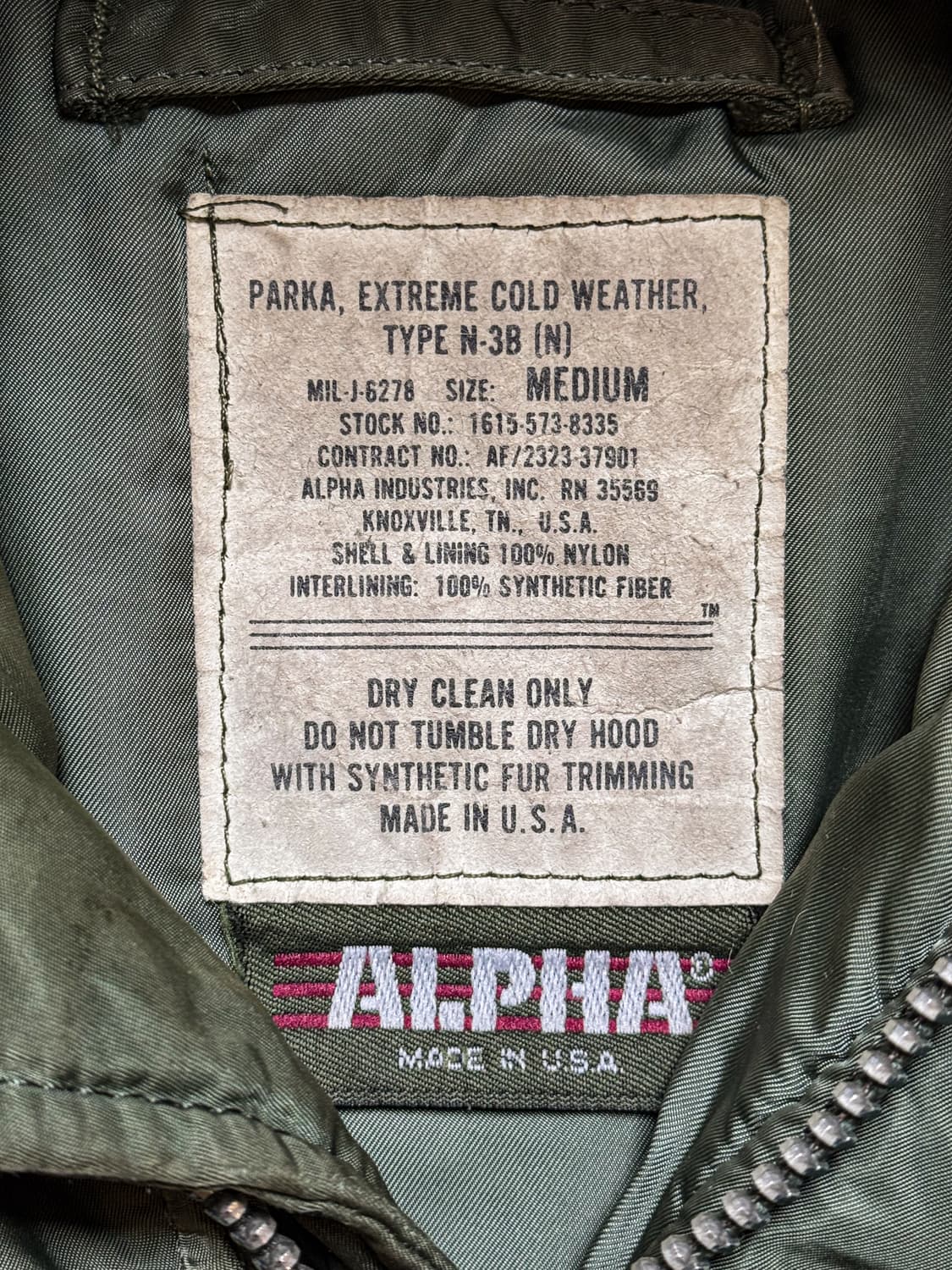 ALPHA – 1970s 오리지널 USAF N-3B (U.S.A) 상품이미지4
