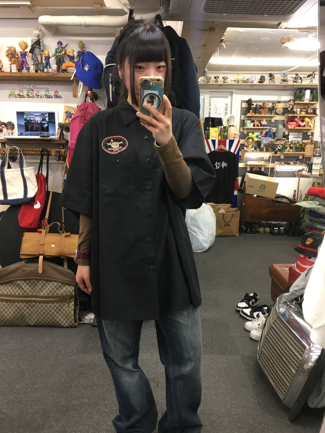 빈티지 워크 반팔 셔츠 상품이미지1