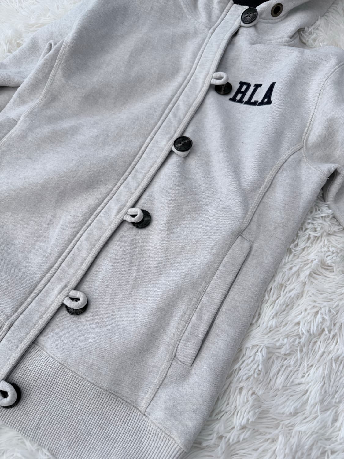 Y2K 멜란지 RLA 로고 후드 집업 상품이미지4