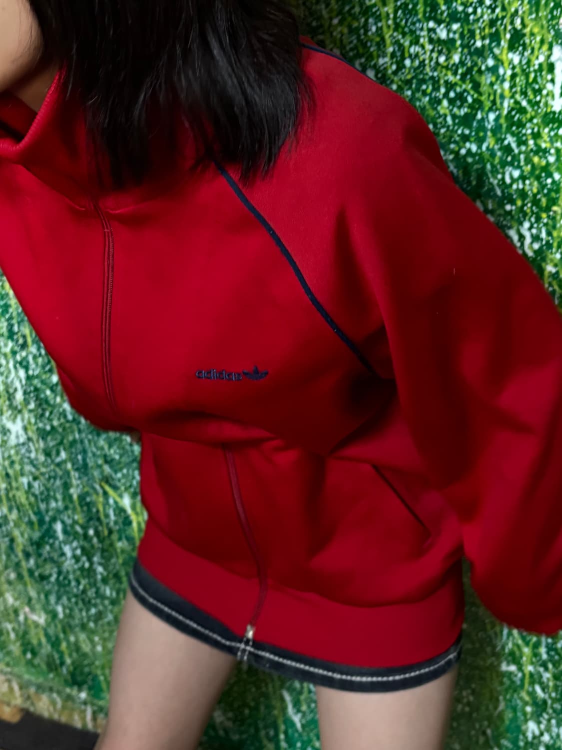 아디다스 서독 스펠로고 레드 져지 L 상품이미지4