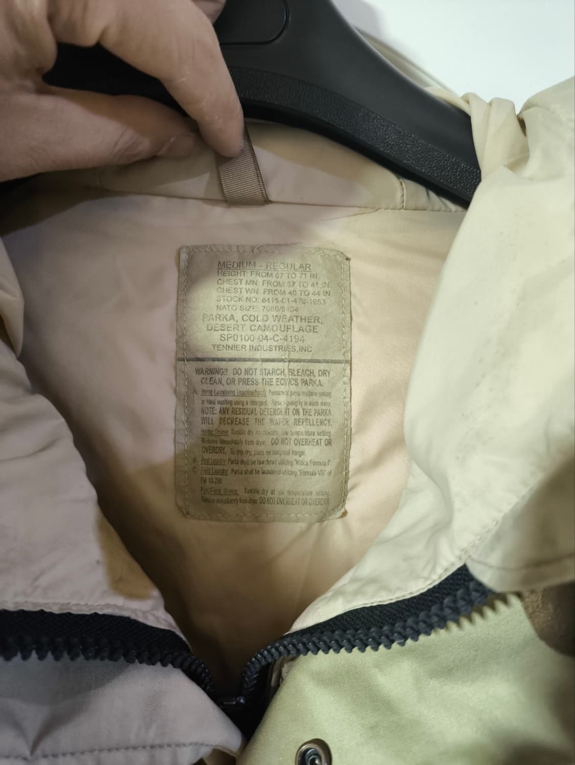 미디엄레귤러 105 미군 사막 3색 야상 스키파카 상품이미지7