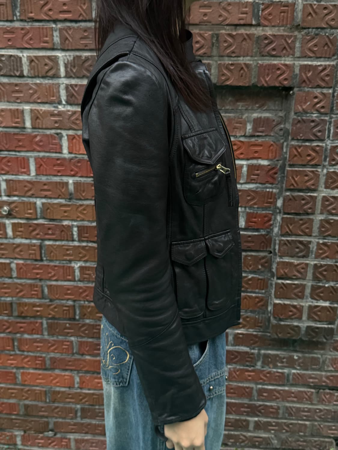여성 빈티지 가죽자켓 상품이미지5