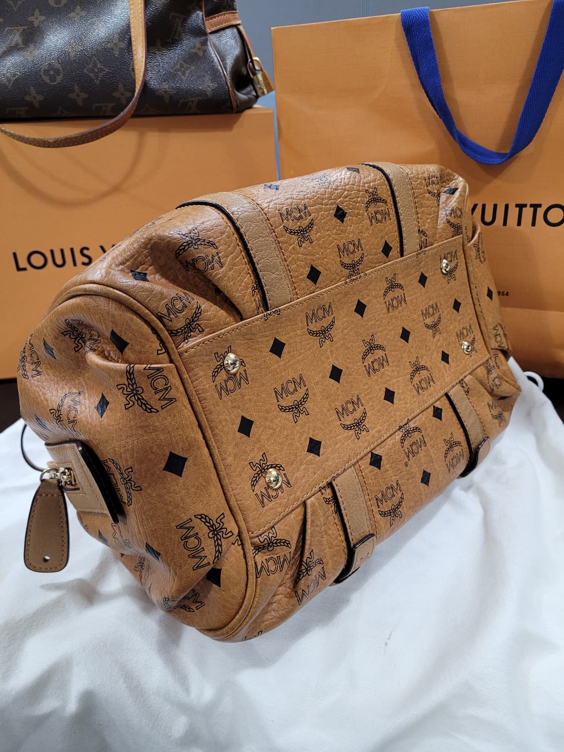 MCM 보스턴백 가방 브라운 상품이미지5