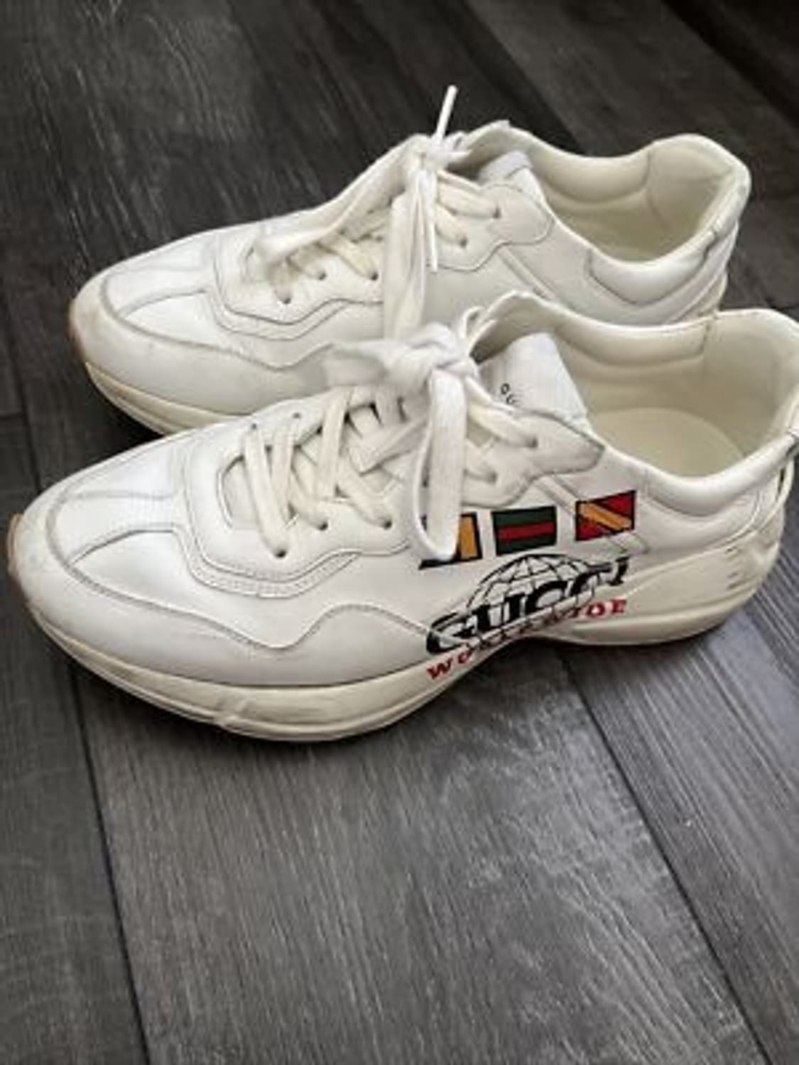 [정품] 구찌 라이톤 화이트 아트워크 스니커즈 275 화이트 상품이미지2