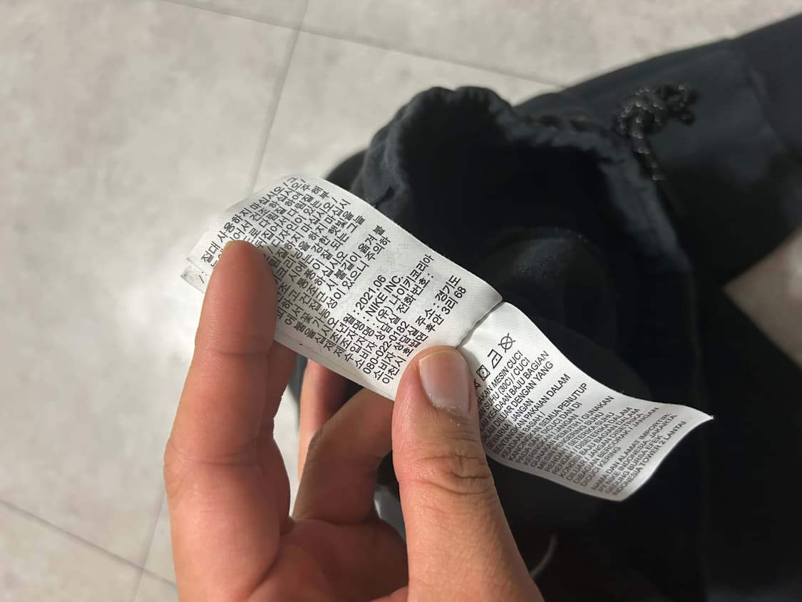 나이키 테크팩 빈티지 블랙 코튼 스웻팬츠 34 인치  상품이미지6