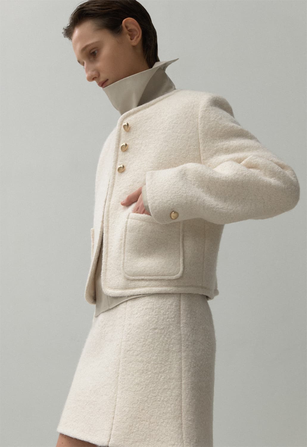 (m) 아뜰리에나인 울 부클 셋업 상품이미지2