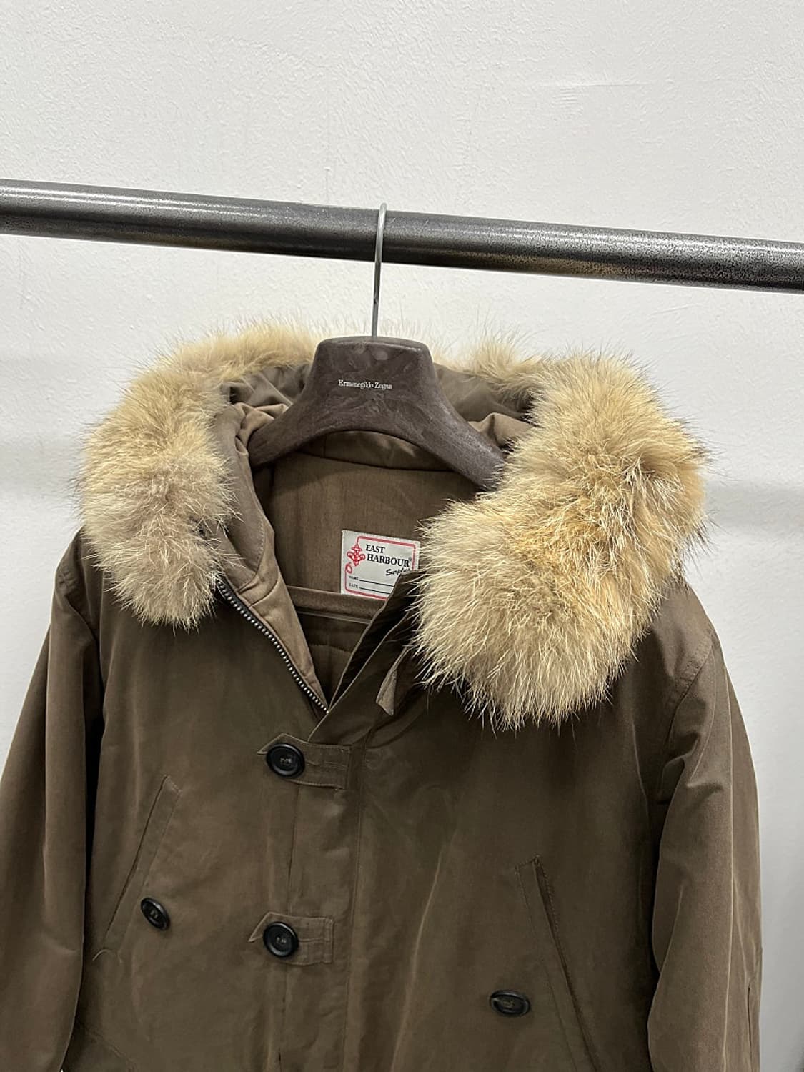 95-100)이스트하버서플러스 이태리 왁스 야상코트 상품이미지2