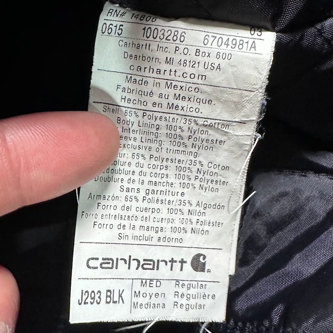 칼하트 블랙 트윌 자켓   상품이미지8