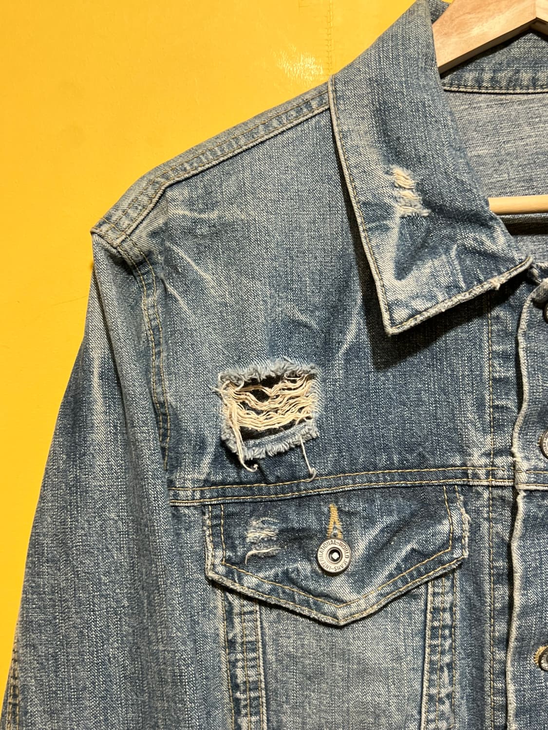 [L] 디스트로이드 일본 빈티지 데님 트러커 자켓 상품이미지3