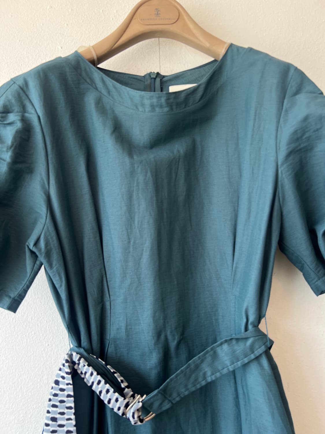 제이제이로 JJro 여성 청록 린넨원피스 퍼프소매원피스 상품이미지1