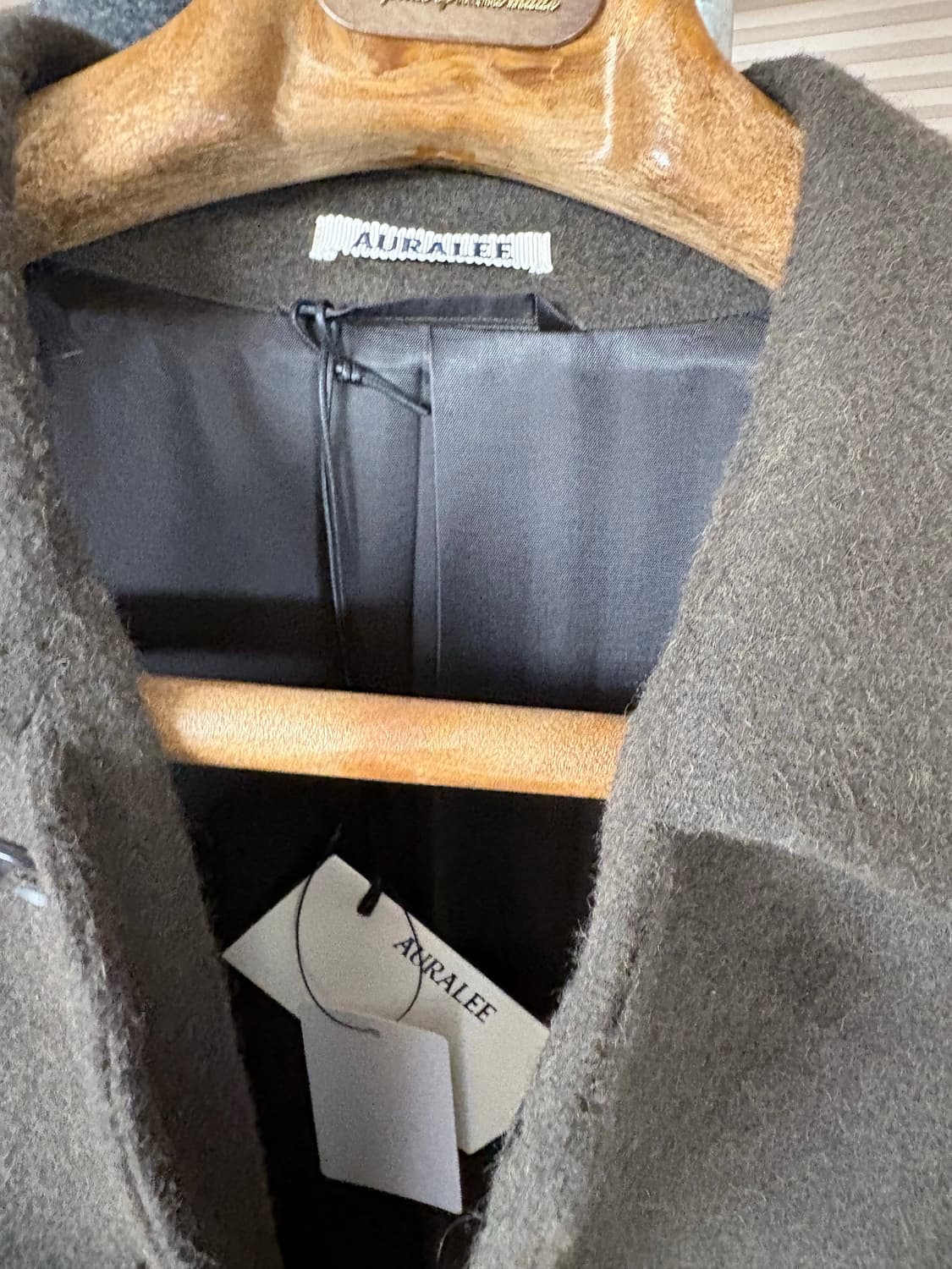 Auralee BABY CAMEL FLANNEL COAT (DARK BR 상품이미지3