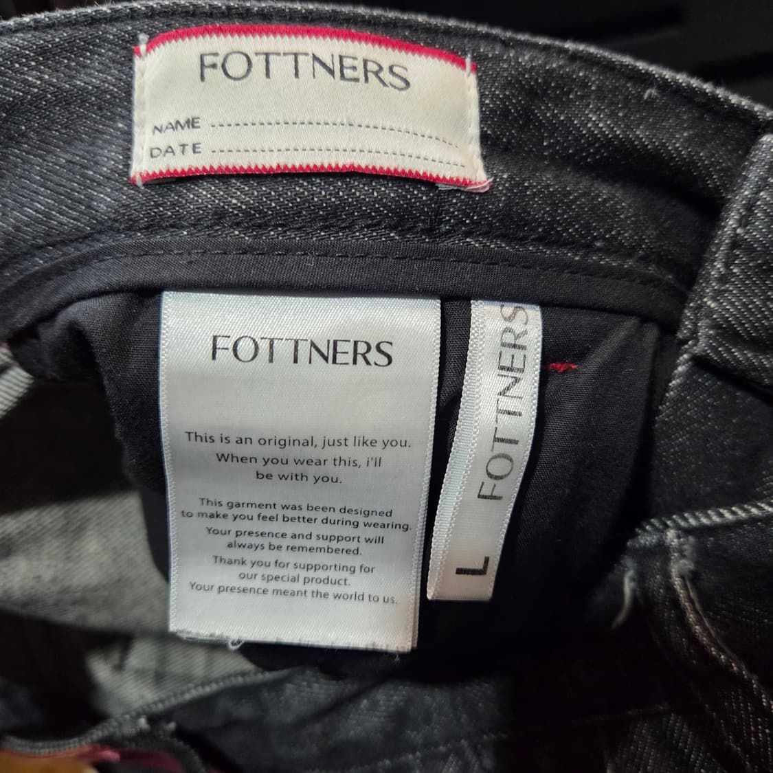 포트너스 투턱 와이드 블랙진 상품이미지5