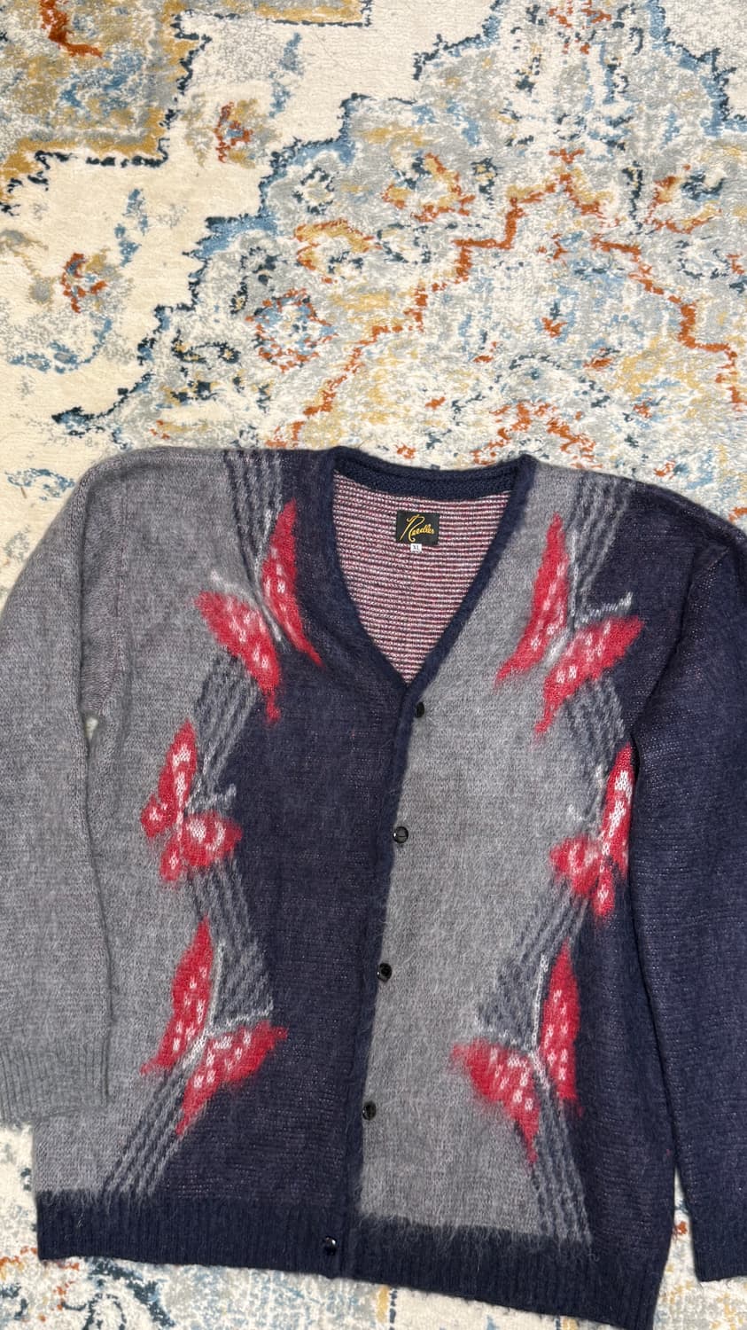 니들스 모헤어 빠삐용 가디건 그레이 xl 상품이미지1