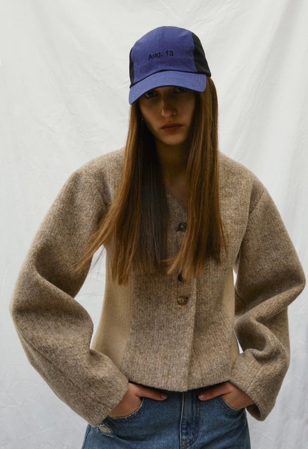 마뗑킴 볼륨 가디건 자켓  베이지 상품이미지1