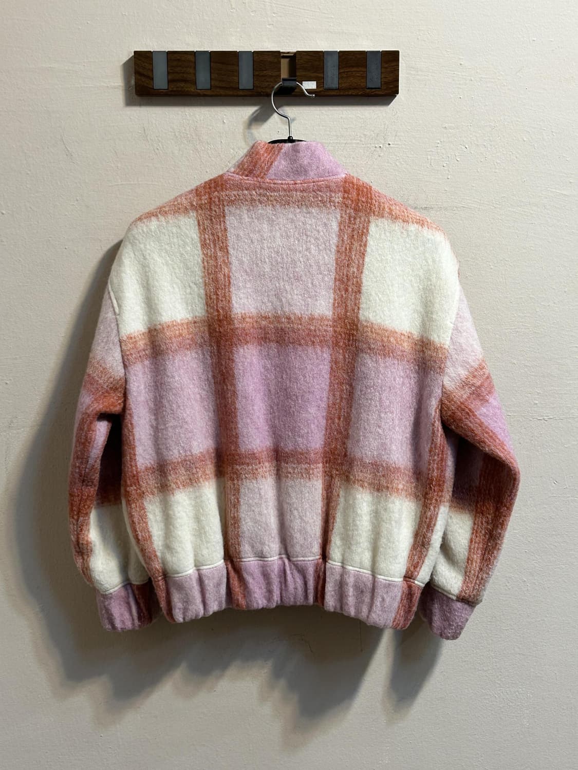 이로 파리 체크 울 블루종 자켓 상품이미지5