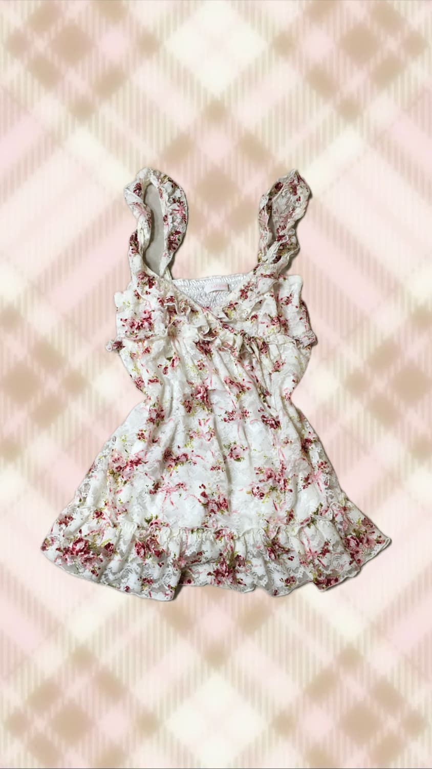 리즈리사 고전 플로럴 꽃 캐미솔 원피스 히메 갸루 러블리 상품이미지1