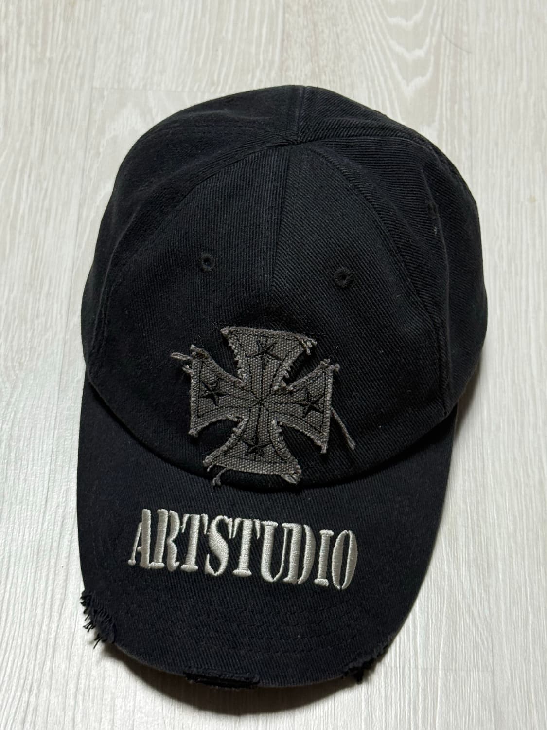 CROSS DESTROYED CAP (BLACK) M 사이즈 상품이미지2