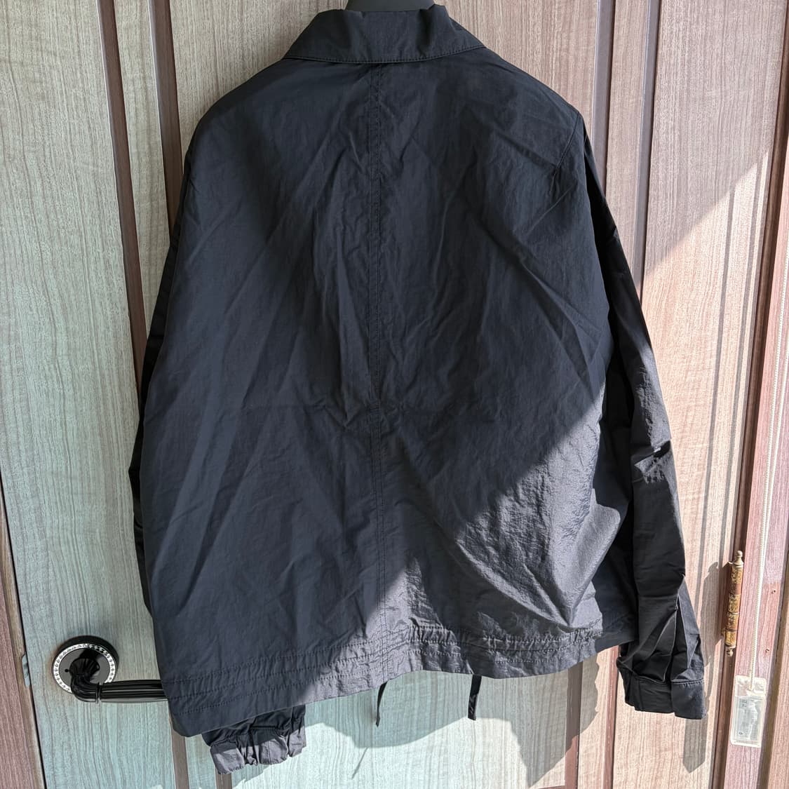 새상품(M)언어펙티드 오버사이즈 블루종 블랙 상품이미지3