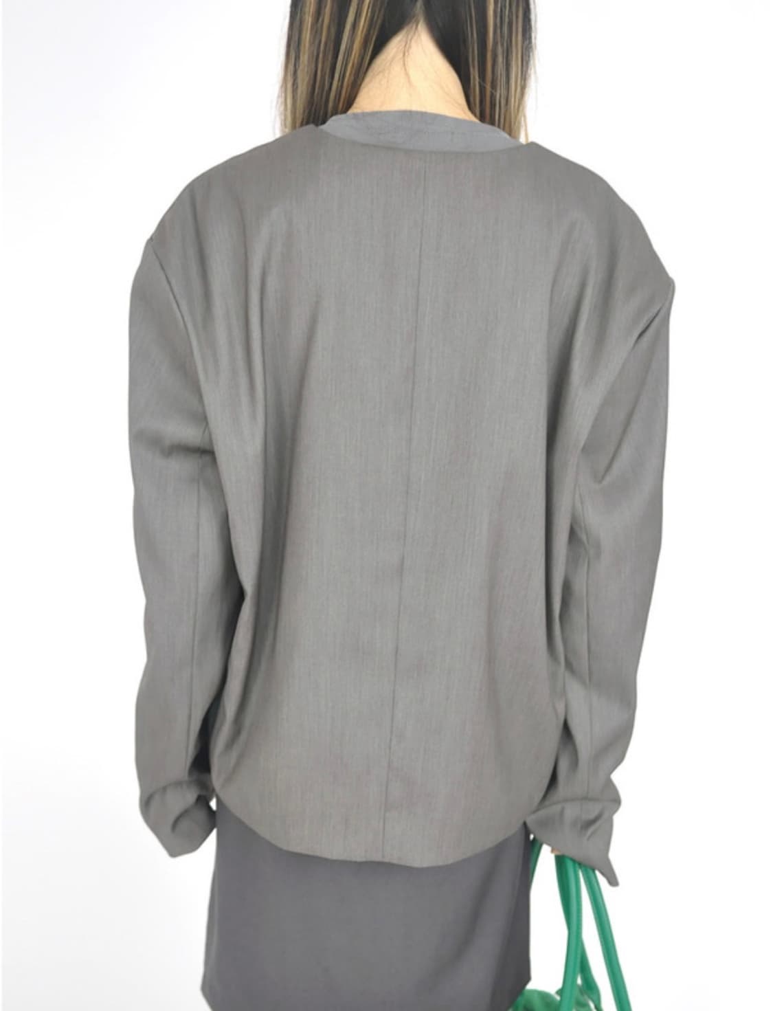 프라이빗룩북 클로즈 브이넥 자켓 black (free) 상품이미지2