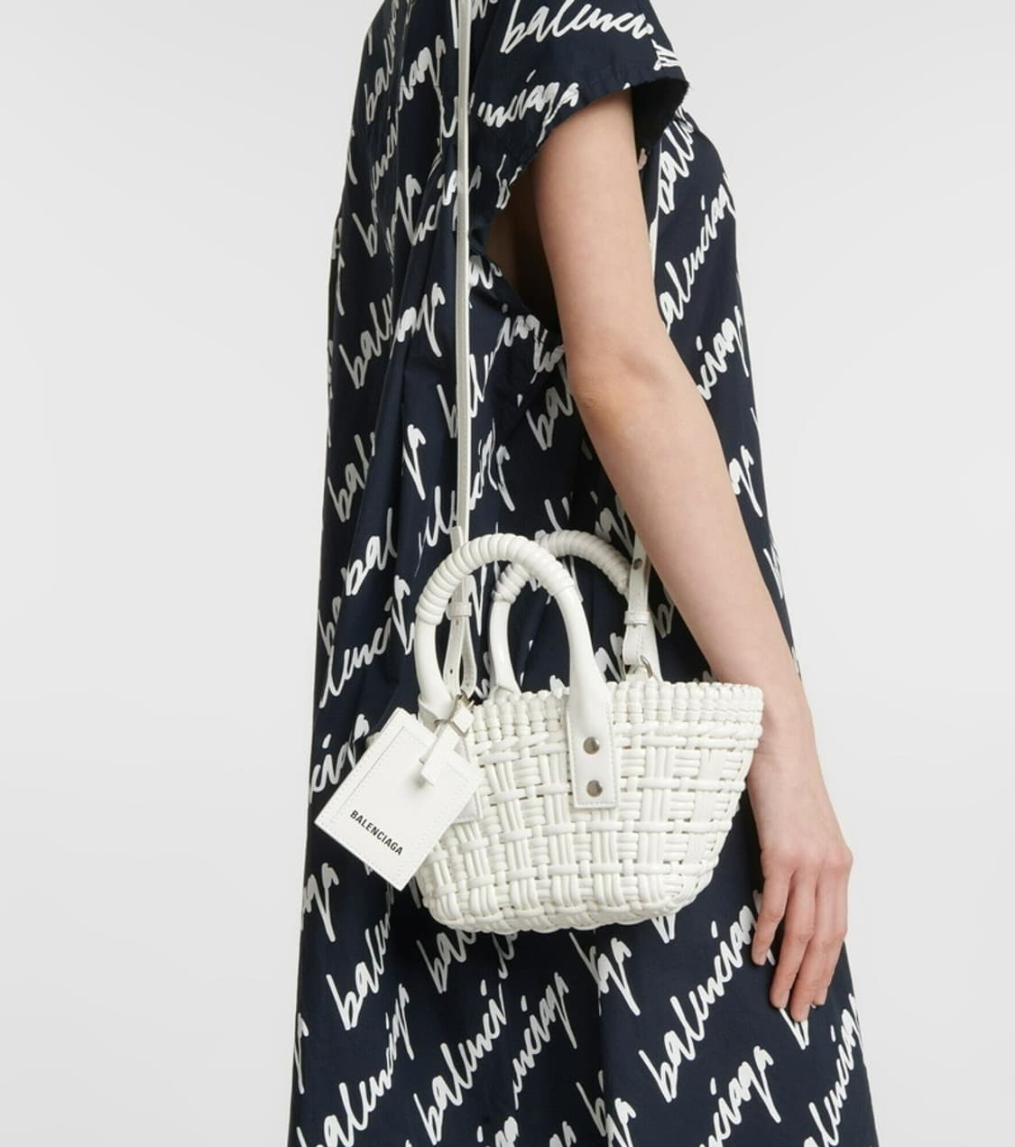 (정품/새상품) 발렌시아가 여성 화이트 비스트로 XXS 토트백 숄더백 상품이미지7