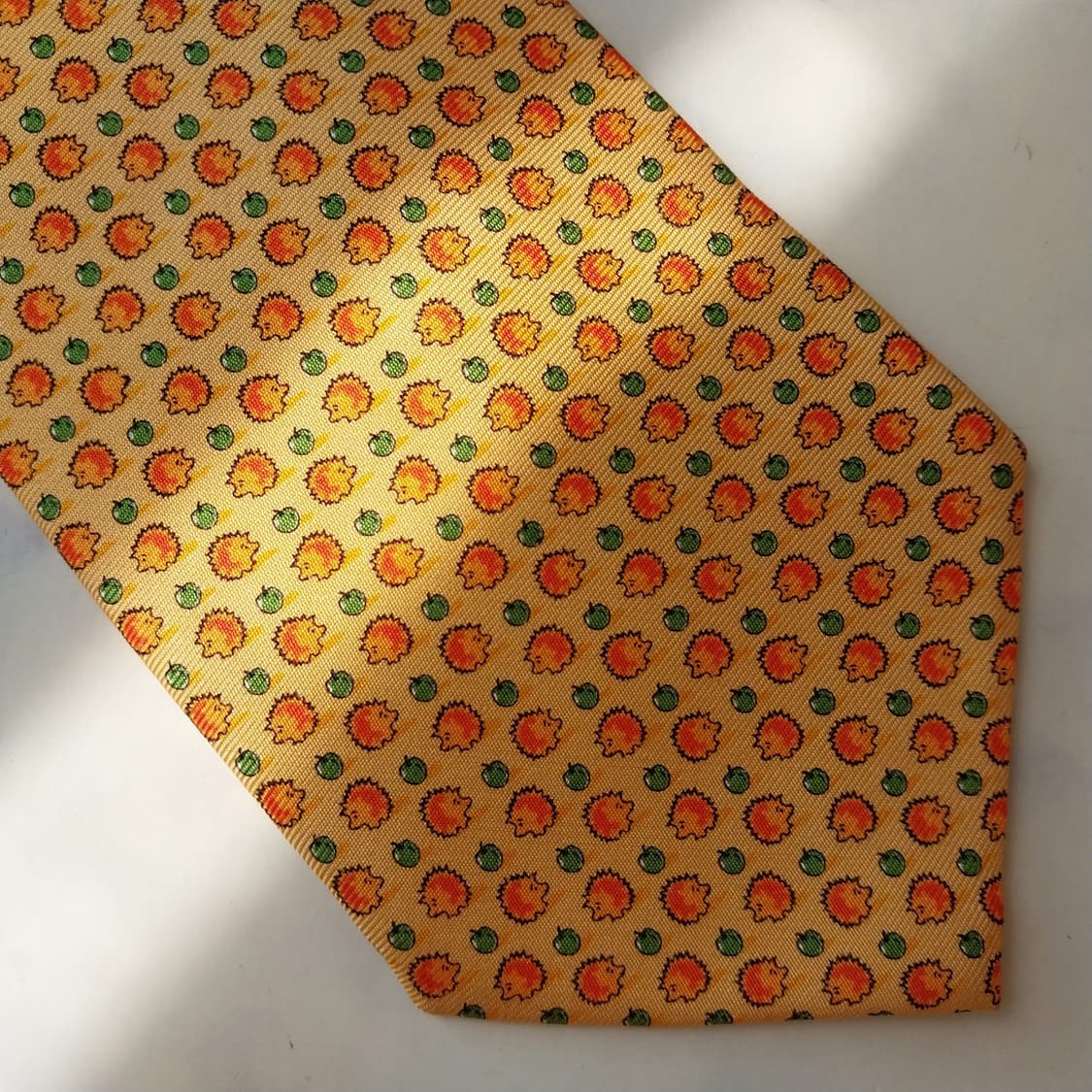 밀라숀 실크 애니멀 프루트 패턴 넥타이 9.3cm A+등급 K2263 상품이미지6