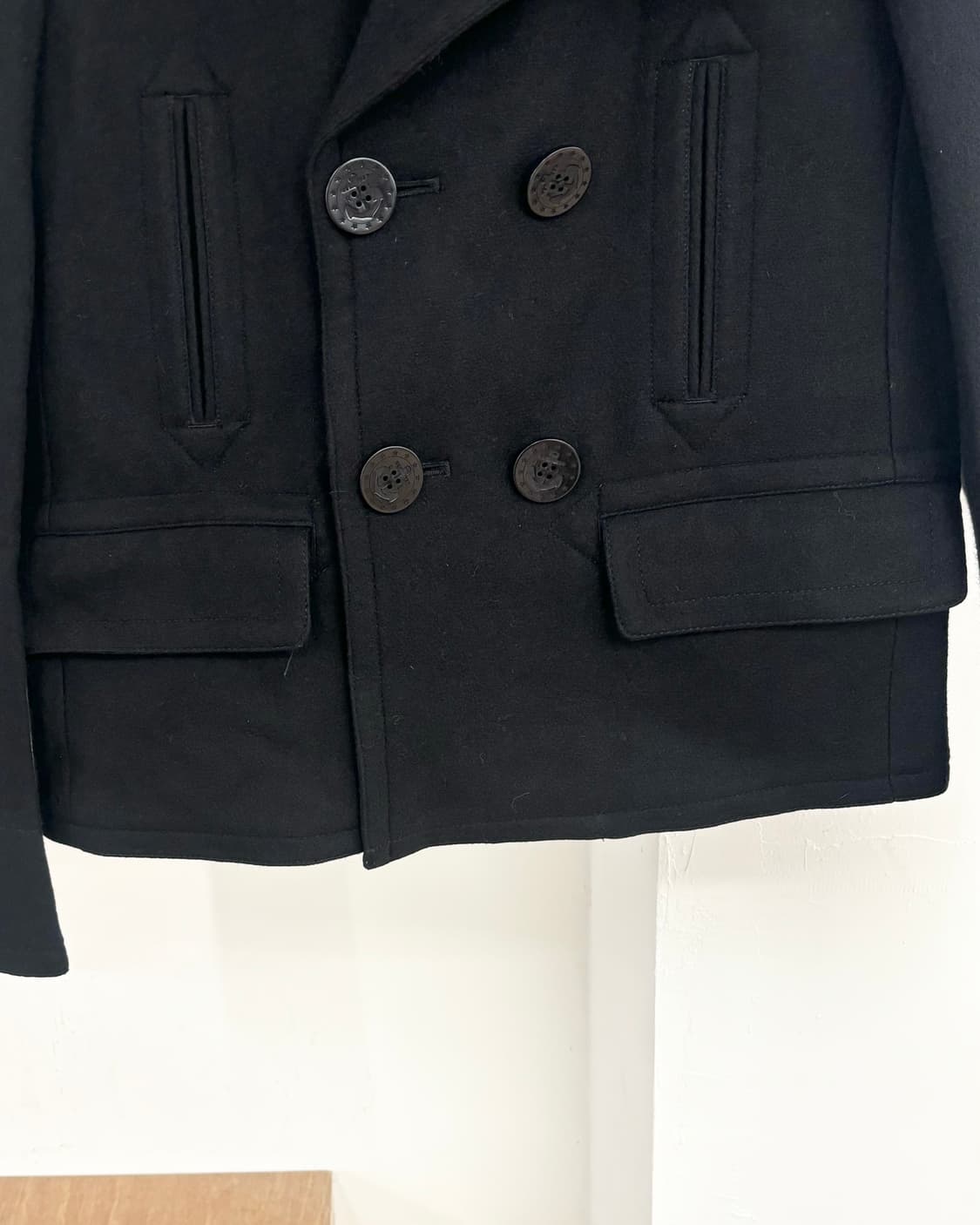 폴로 랄프로렌 블랙 울 블렌드 피코트 상품이미지5