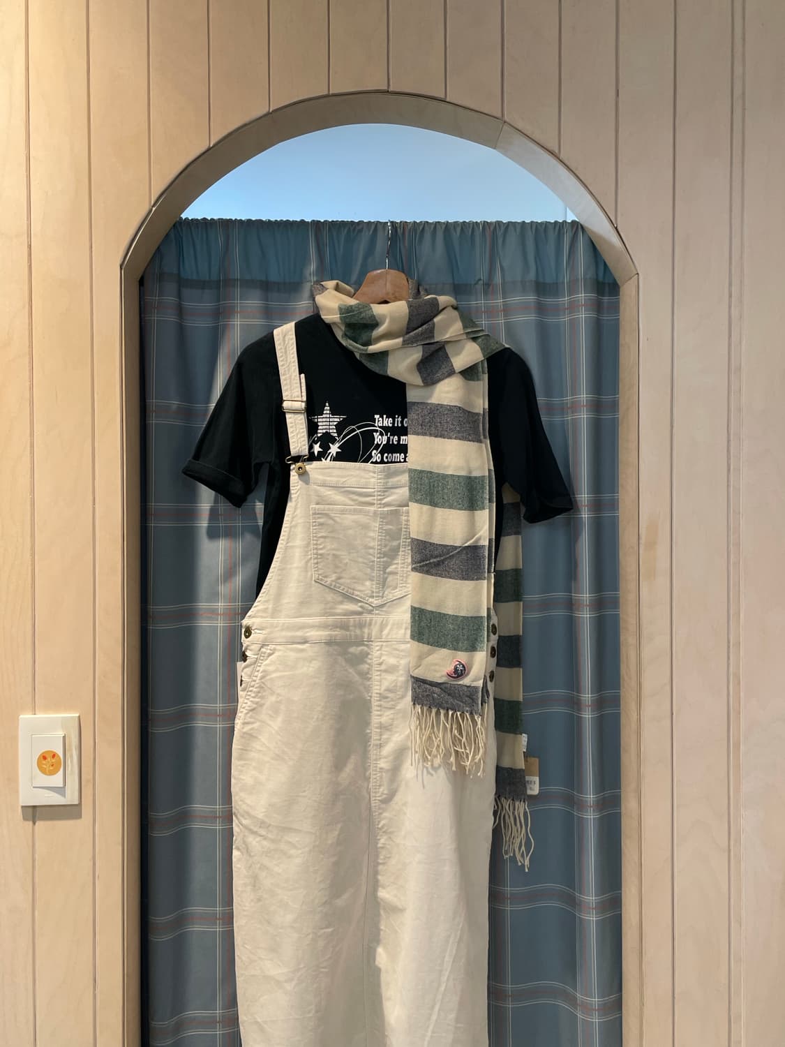 새제품) 일본빈티지 모리걸 숄 단가라머플러 상품이미지2