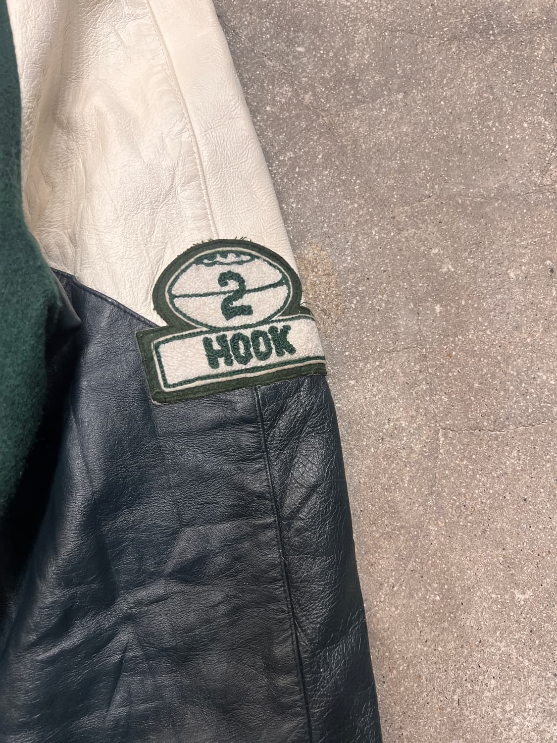 캐나가 빈티지 리얼 레더 울 바시티 자켓 상품이미지4