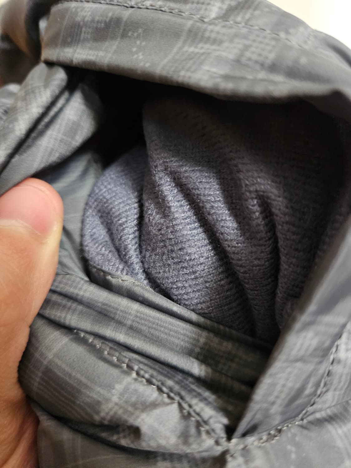 2 사이즈) OJOS 오호스 리버시블 체크 패디드 자켓 패딩 차콜 상품이미지7