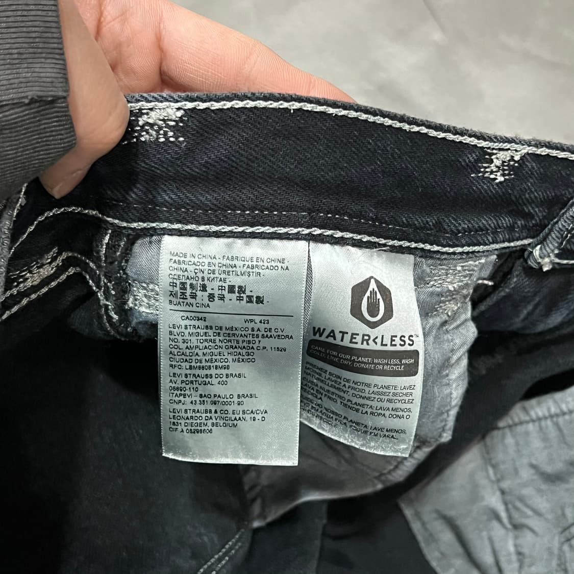  리바이스 레드 흑청 데님 팬츠 y15591 상품이미지7