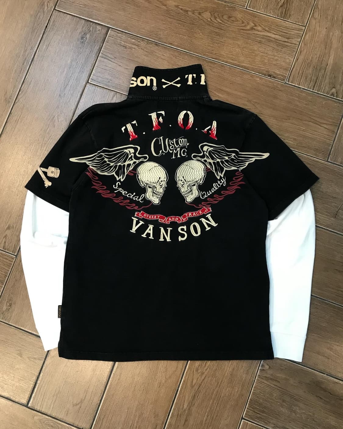 Vanson PK Embroidery Layered L/S  상품이미지7