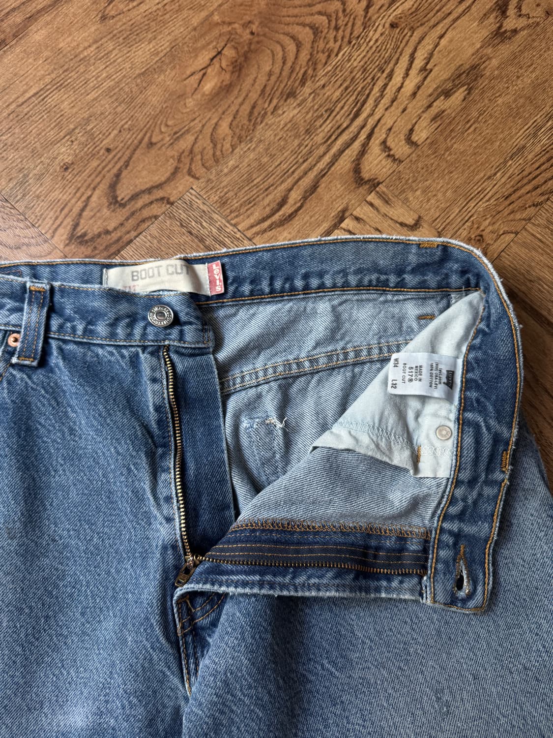 [34]00's 리바이스 517 멕시코제 빈티지 워싱 플레어진 F55 상품이미지3