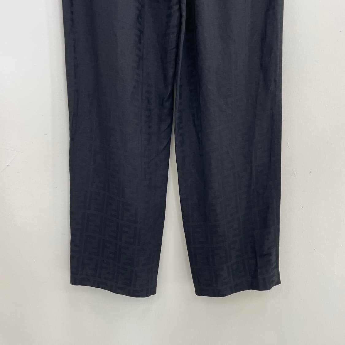 펜디 FF 주카 블랙 와이드 린넨 바지 팬츠 상품이미지6