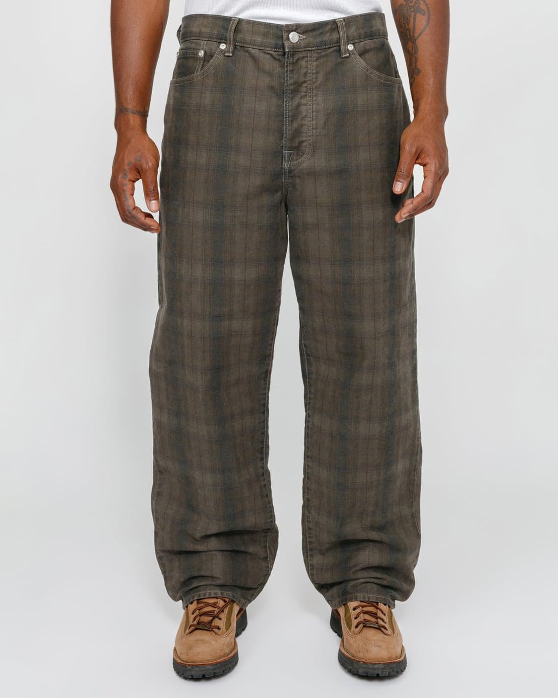 Stussy Washed Canvas Plaid Big Ol' Jean 상품이미지1