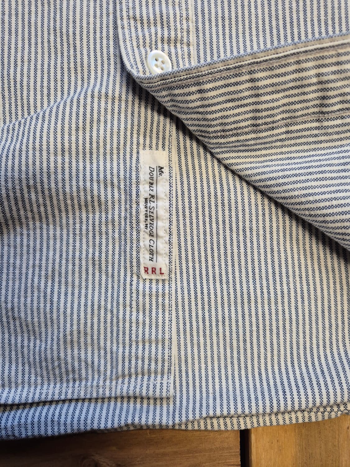 RRL 더블알엘 셀비지 코튼 버튼다운 셔츠 상품이미지4