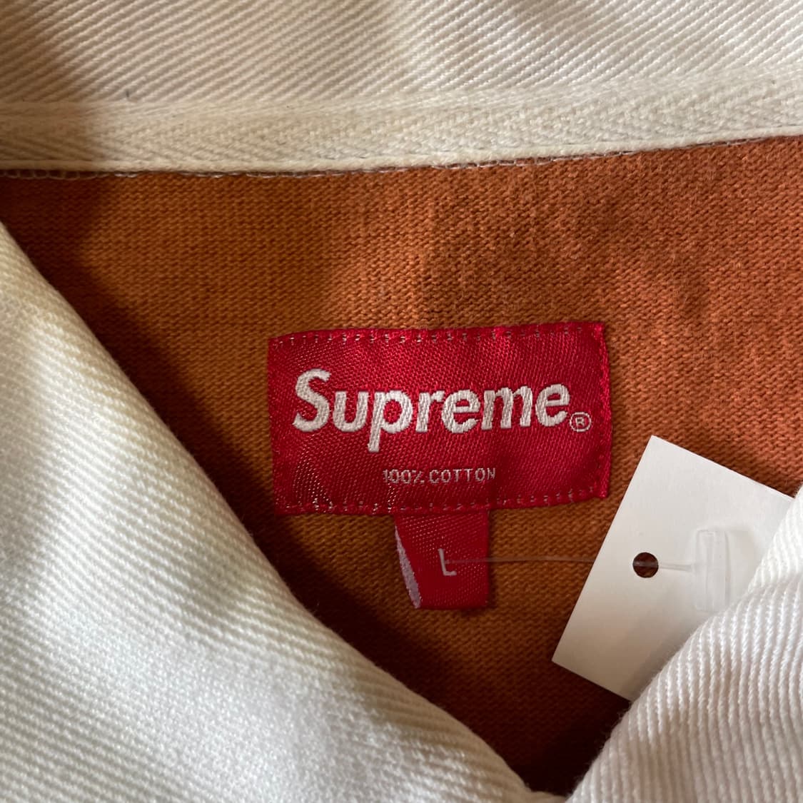 슈프림 빅로고 배색 럭비 상품이미지4