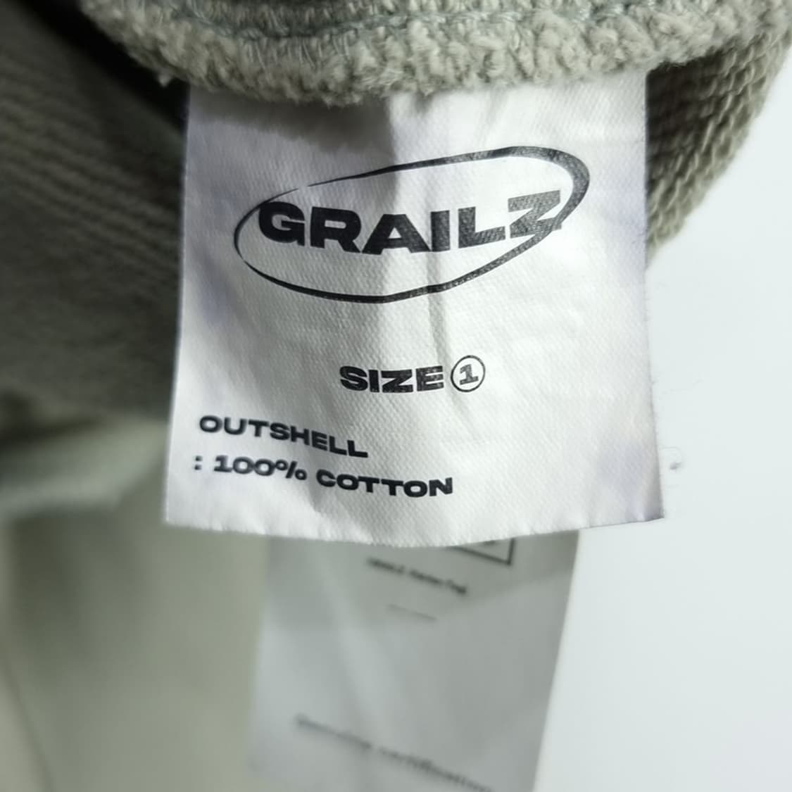 [그래일즈] 하이넥 오버사이즈 크롭 지오메트리 후드티 M18272 상품이미지8