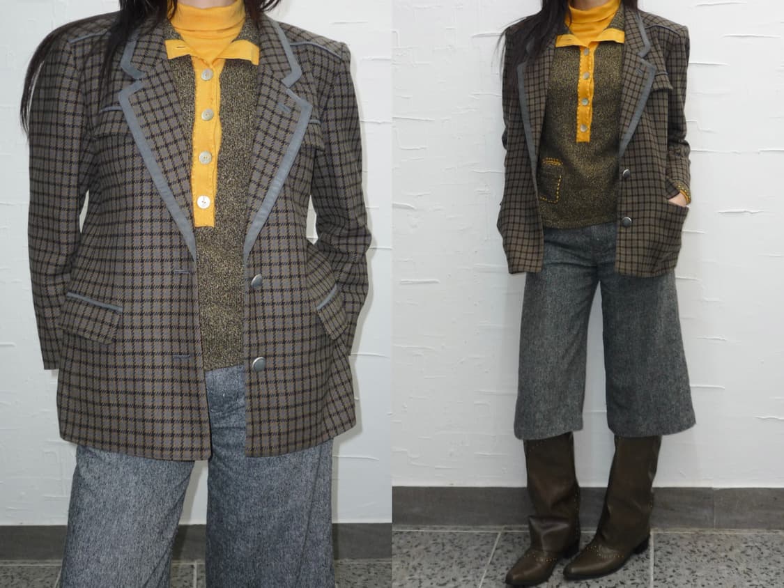 Heritage pattern wool jacket 상품이미지1