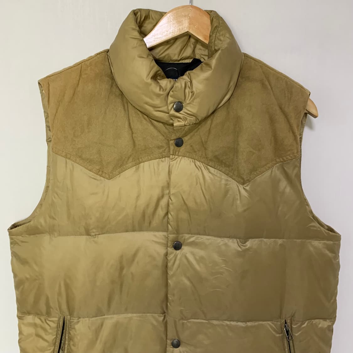 챕스 랄프로렌 빈티지 패딩 베스트 조끼 카키 옐로우 남성 L 상품이미지2