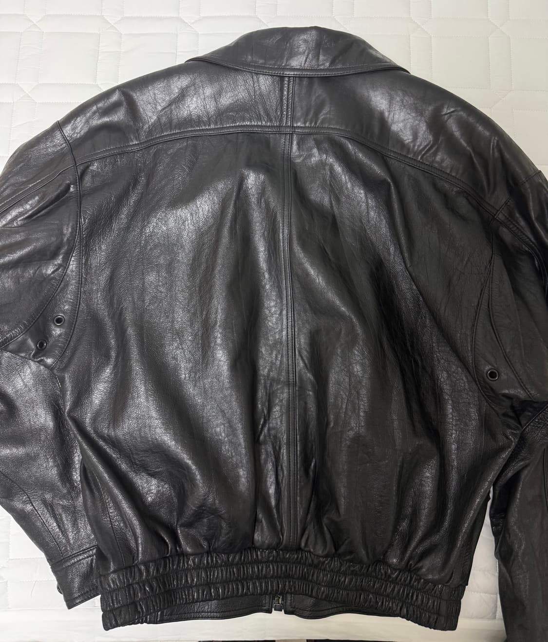 M 렉토 하이넥 레더 블랙 자켓 상품이미지2