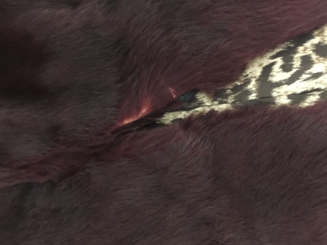 burgundy rabbit fur jacket 상품이미지3