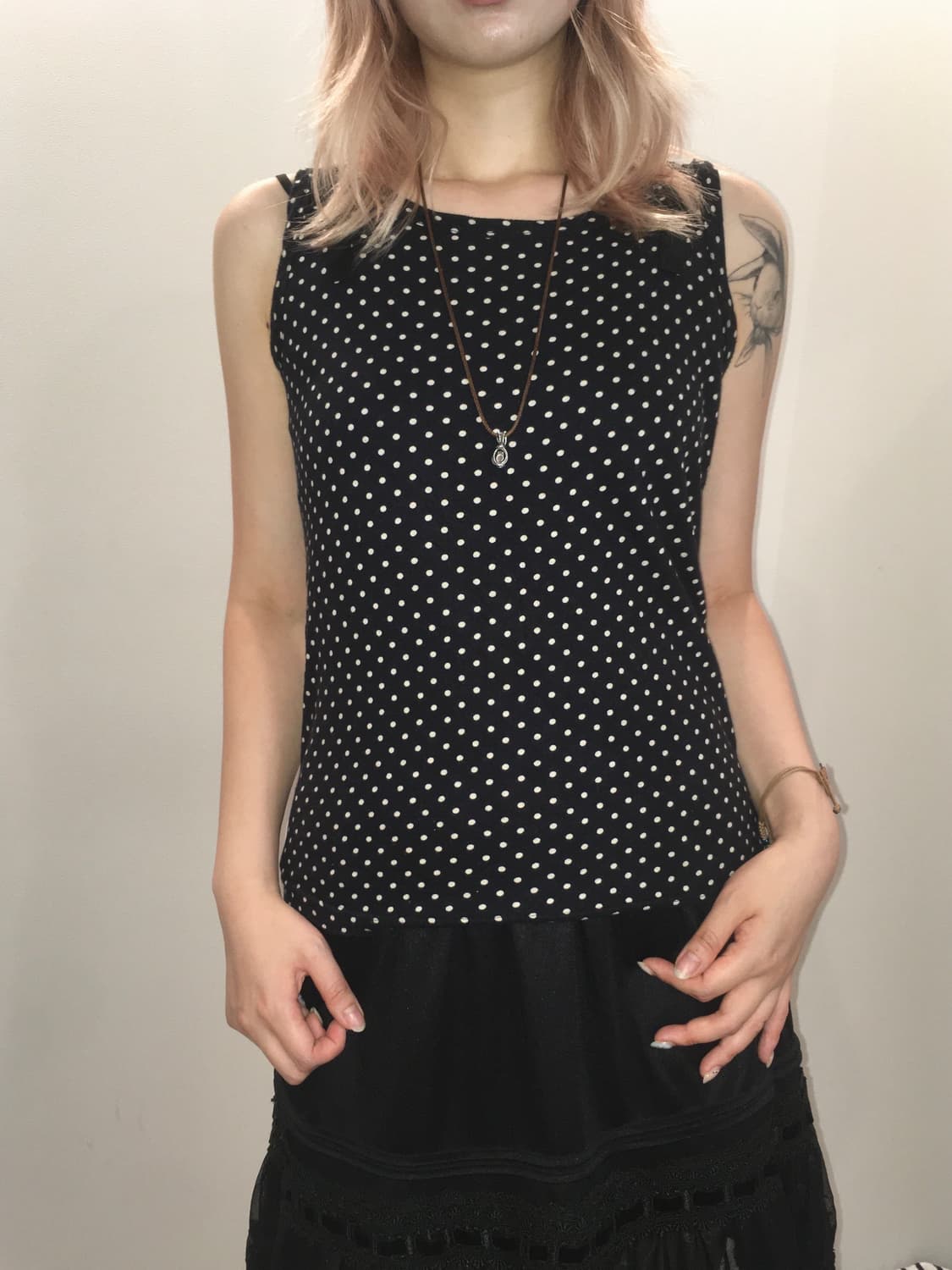 jpn vintage black dot sleeveless 상품이미지4