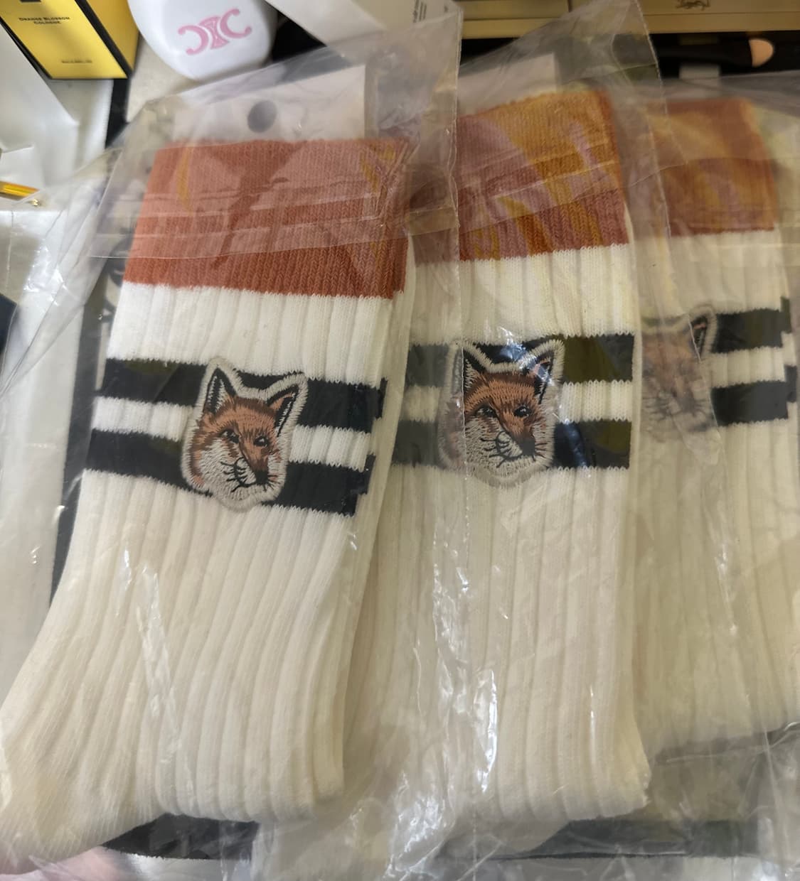 메종키츠네 폭스 헤드 삭스 양말 상품이미지2