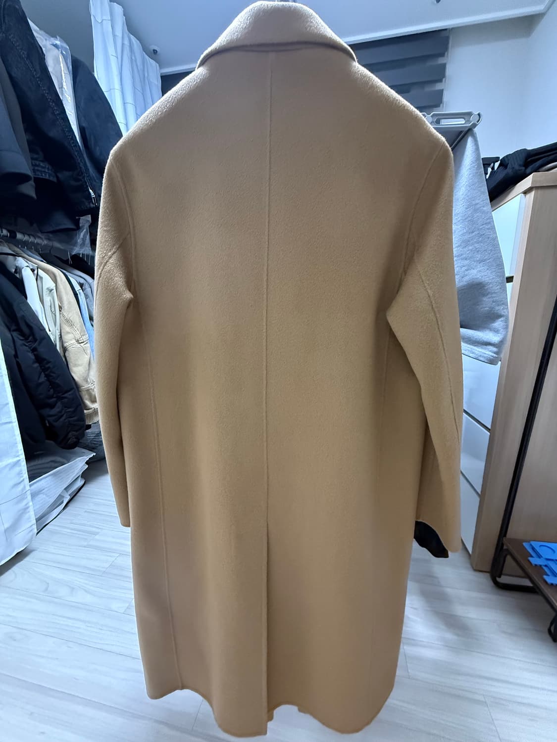 솔리드옴므 21fw 울 캐시미어 혼방 카멜 싱글코트 46 상품이미지2