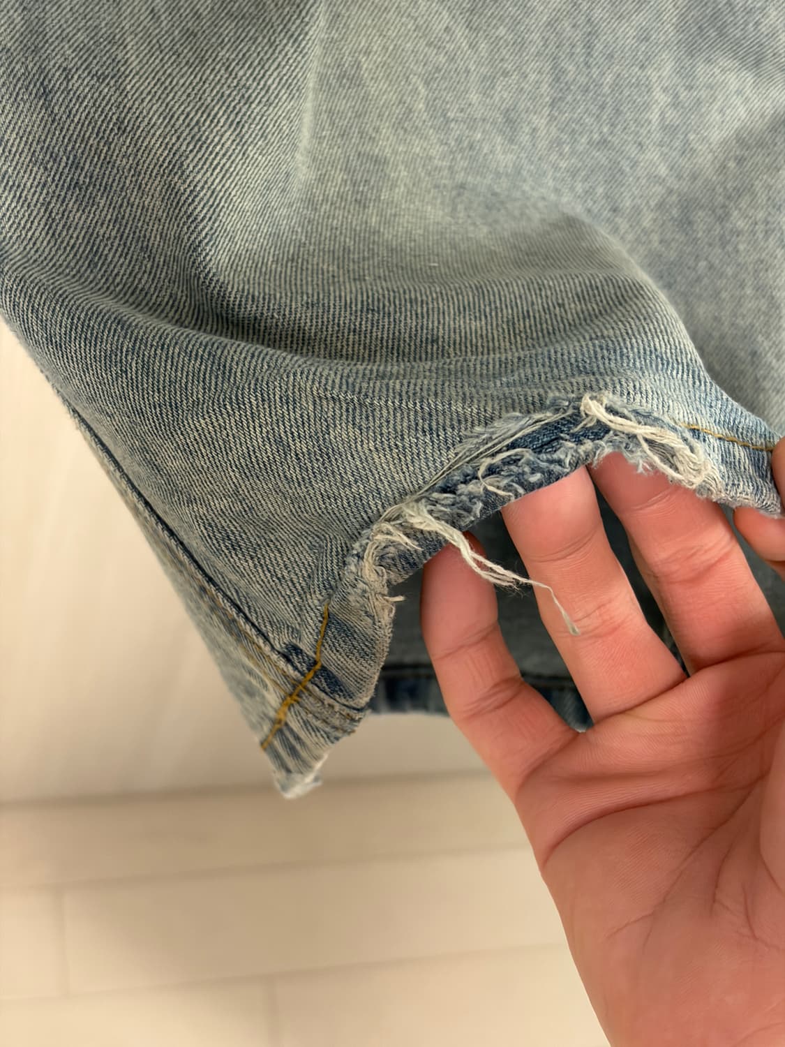 [48] 노이어 디스트로이드 플레어 데님 라이트블루 상품이미지6