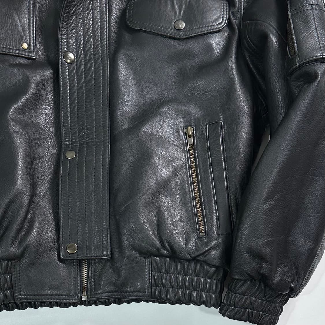 VTG 소가죽 모터사이클 자켓 상품이미지3