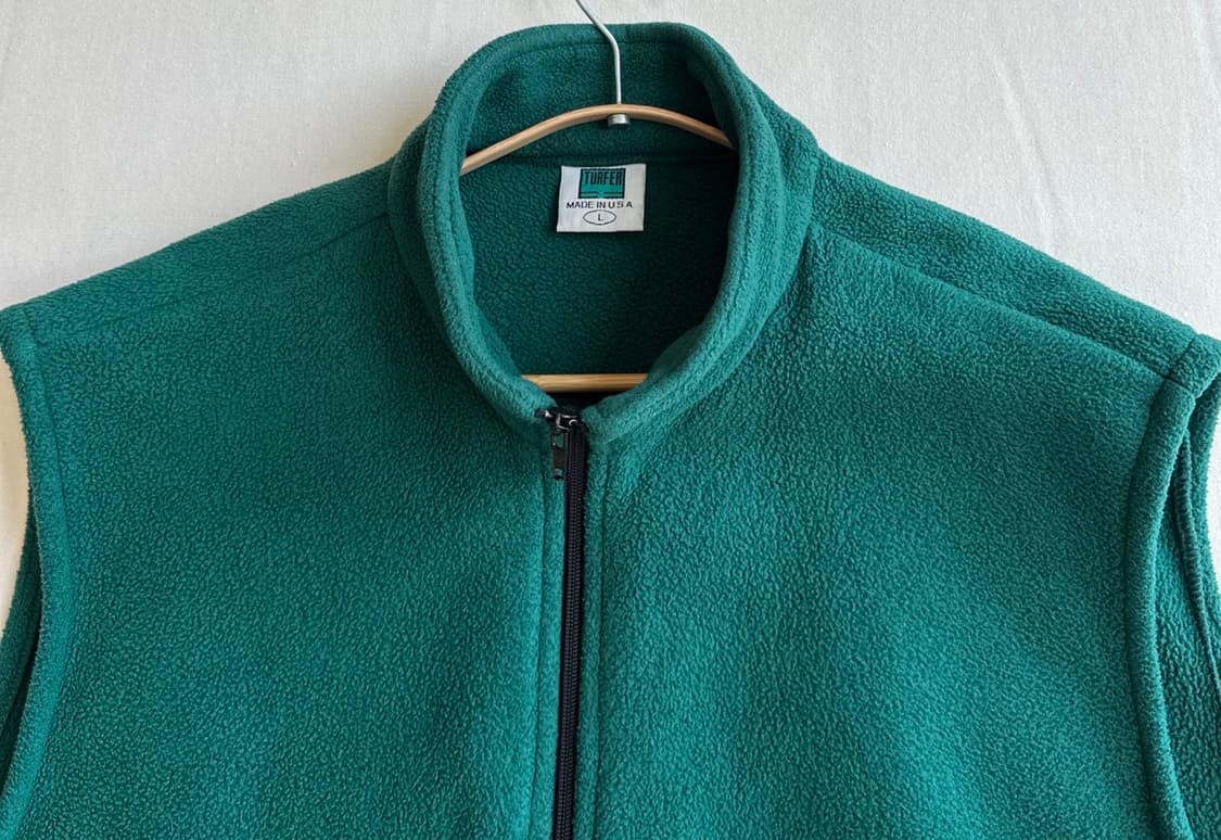 90s 빈티지 Turfer 터퍼 딥그린 플리스 베스트 상품이미지2