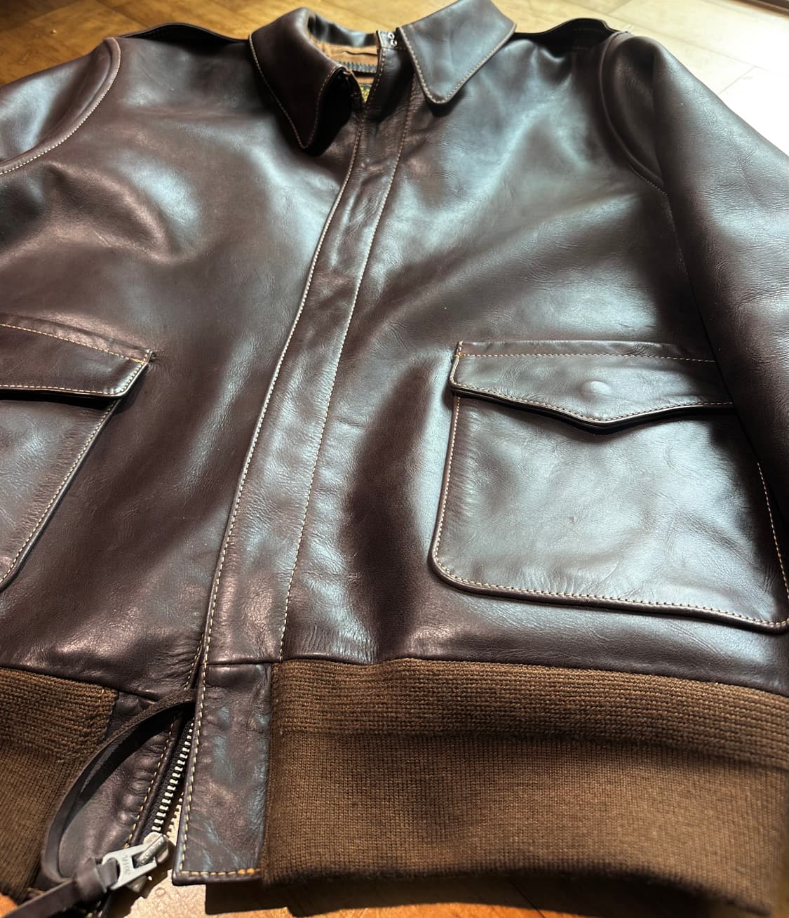 VELUOKLDLY A-2 자켓 (말가죽) m사이즈 상품이미지3